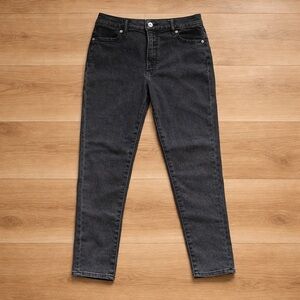 Express Black Skinny Straight Leg Jeans 8R High Rise